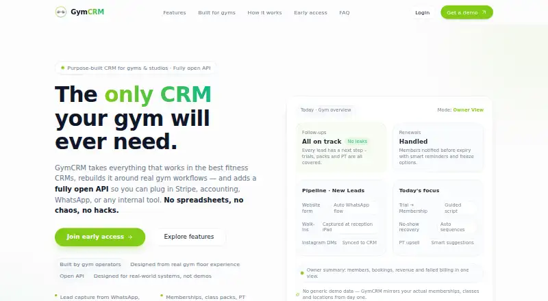 GymCRM screenshot