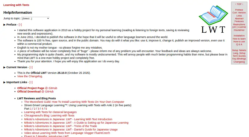 Learning with Texts screenshot