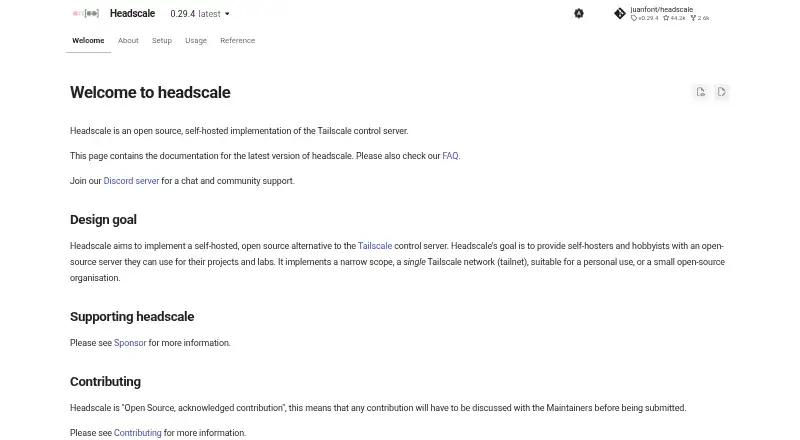 Headscale screenshot