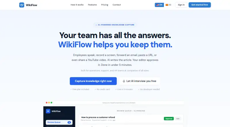 WikiFlow screenshot