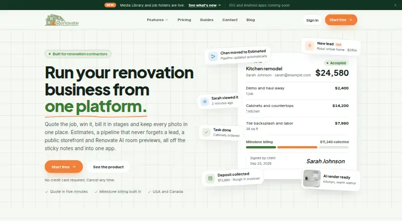 Renovate screenshot