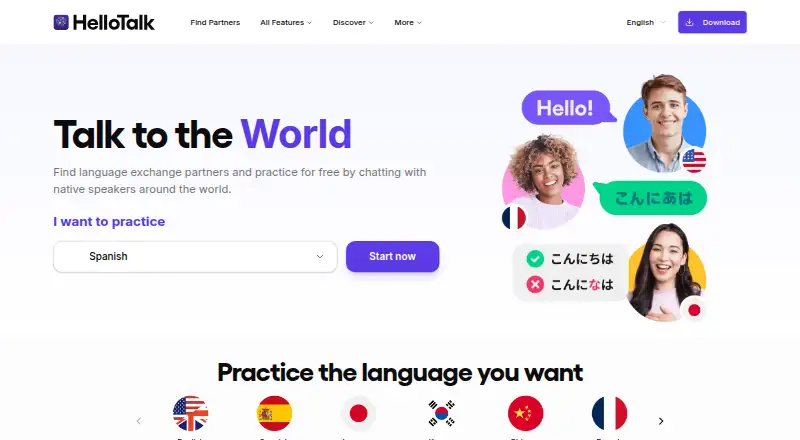 HelloTalk screenshot