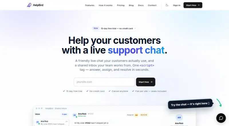 HelpBird screenshot