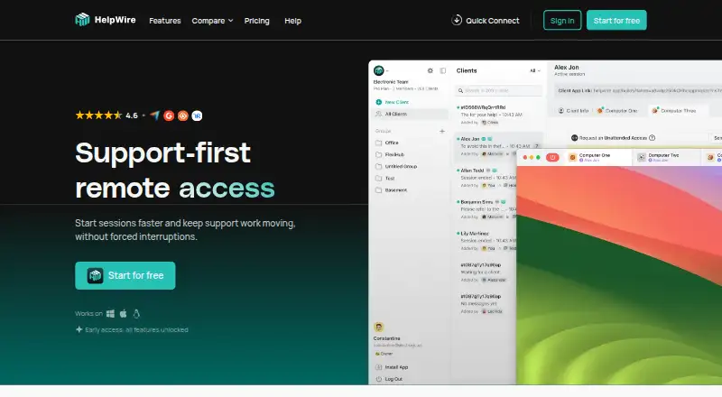 HelpWire screenshot
