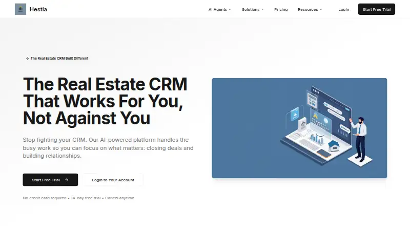 Hestia Real Estate CRM screenshot