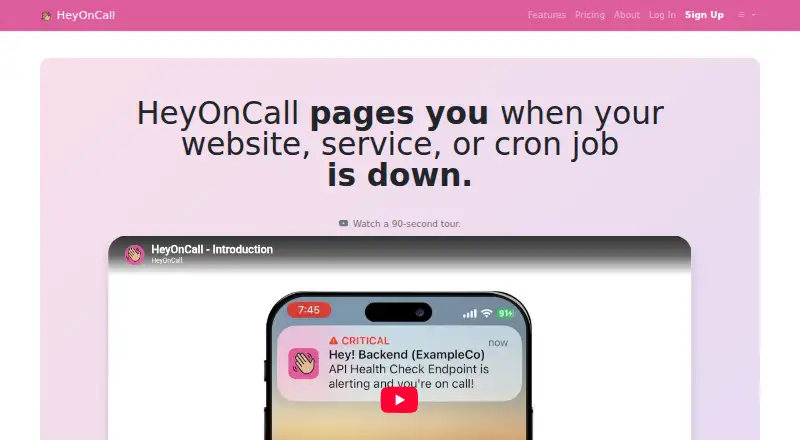 HeyOnCall screenshot