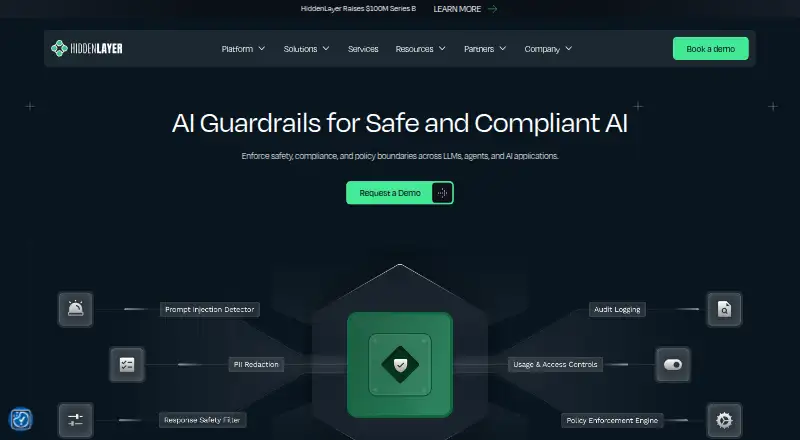 HiddenLayer AI Guardrails screenshot
