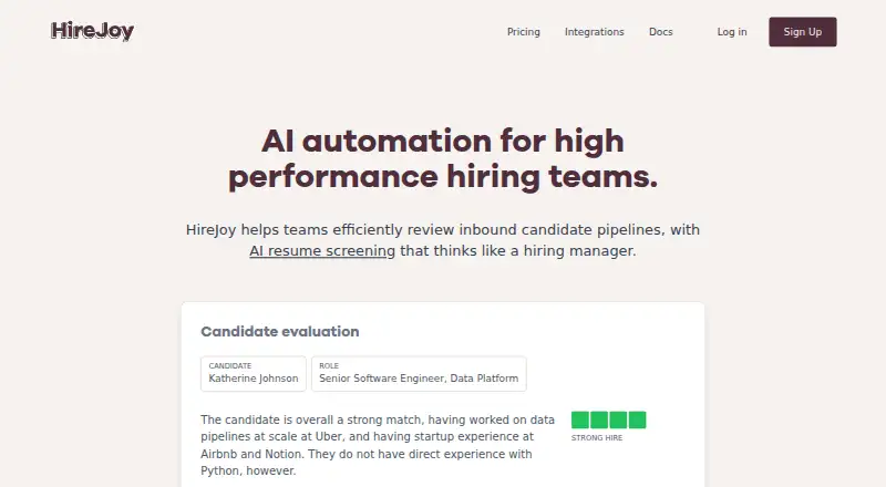 HireJoy screenshot