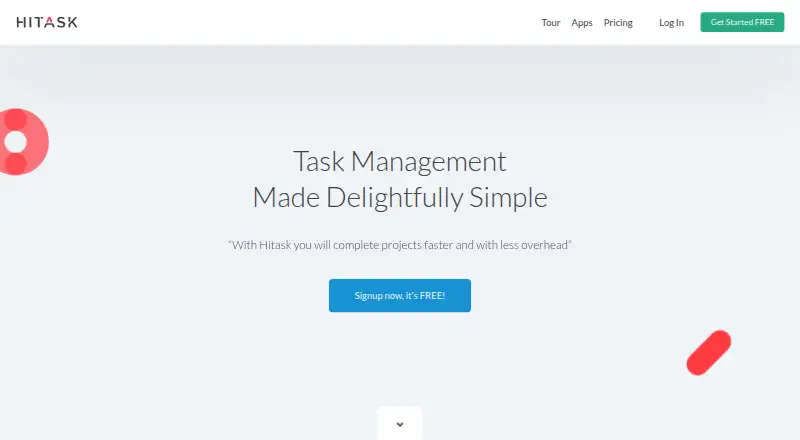Hitask screenshot
