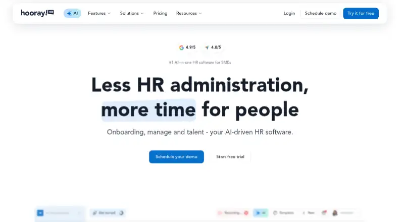 HoorayHR screenshot