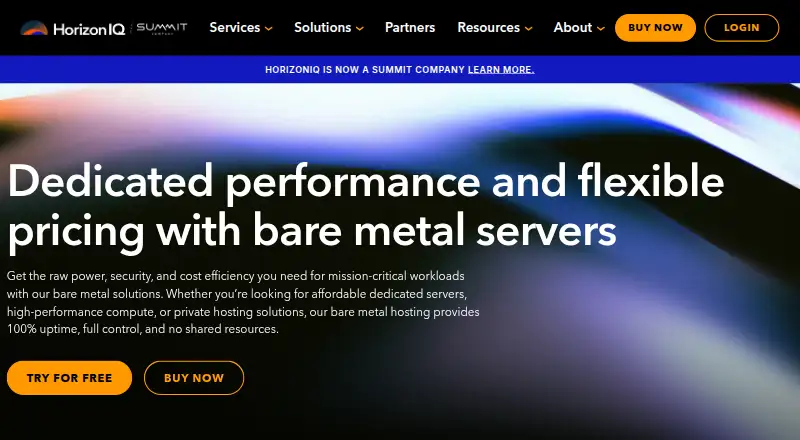 HorizonIQ Bare Metal screenshot