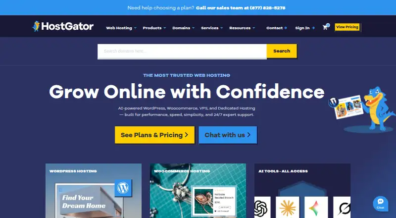 HostGator Dedicated Servers screenshot