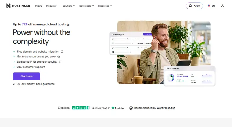 Hostinger Cloud Hosting screenshot