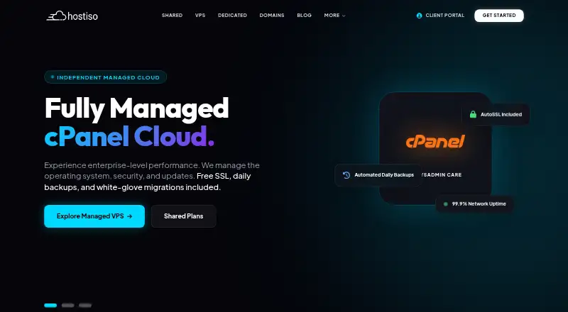 Hostiso screenshot