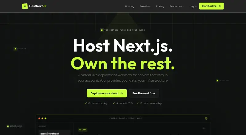 HostNextJS screenshot