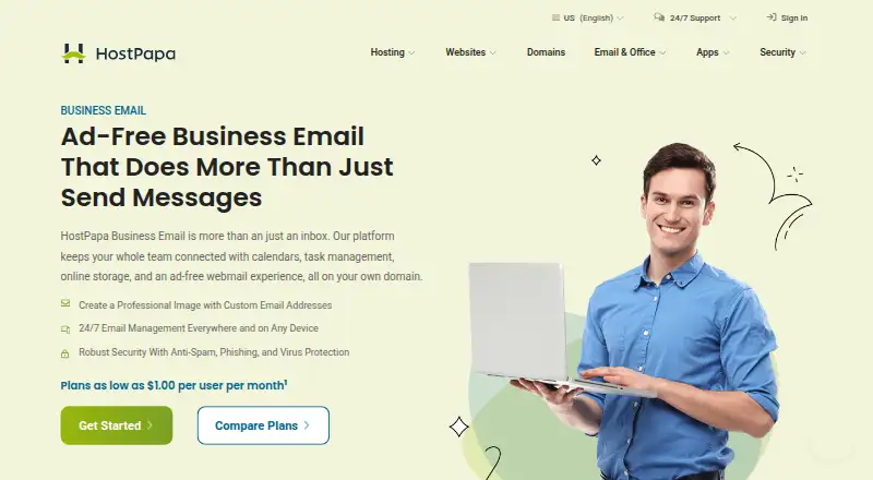 HostPapa Business Email screenshot