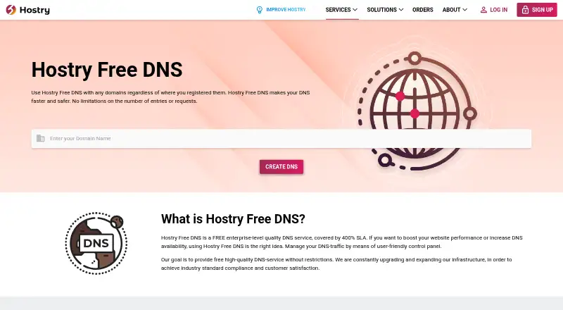 Hostry DNS screenshot