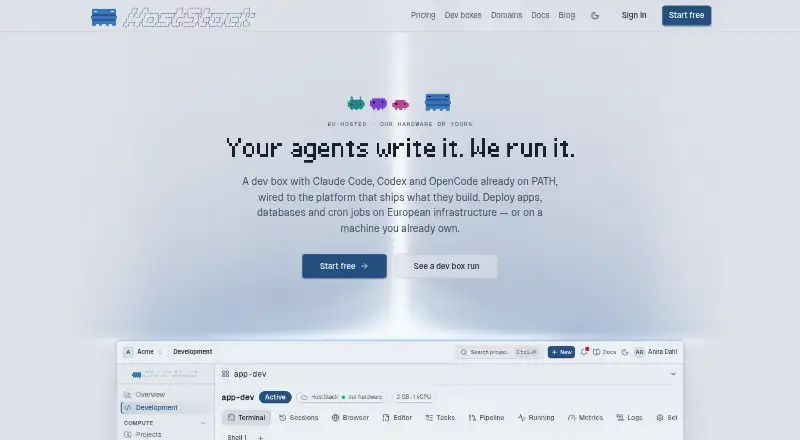 HostStack screenshot