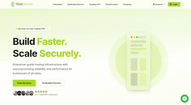 HostVenom Dedicated Servers screenshot