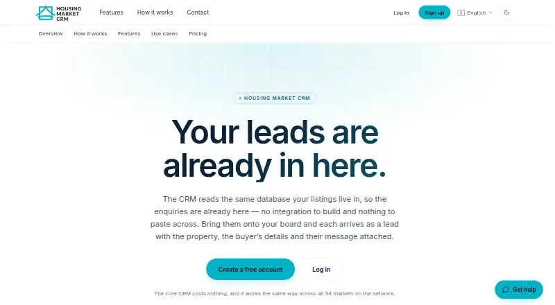 Housing Market CRM screenshot