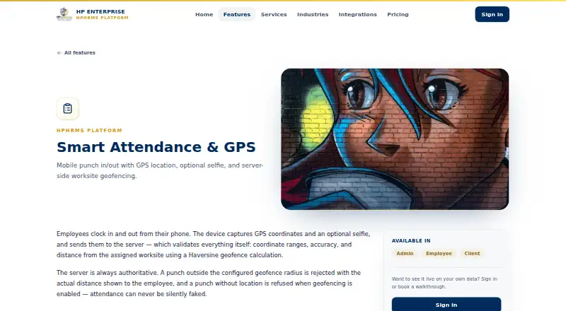 HPHRMS Smart Attendance screenshot