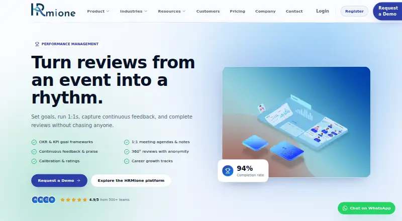 HRMione Performance Management screenshot