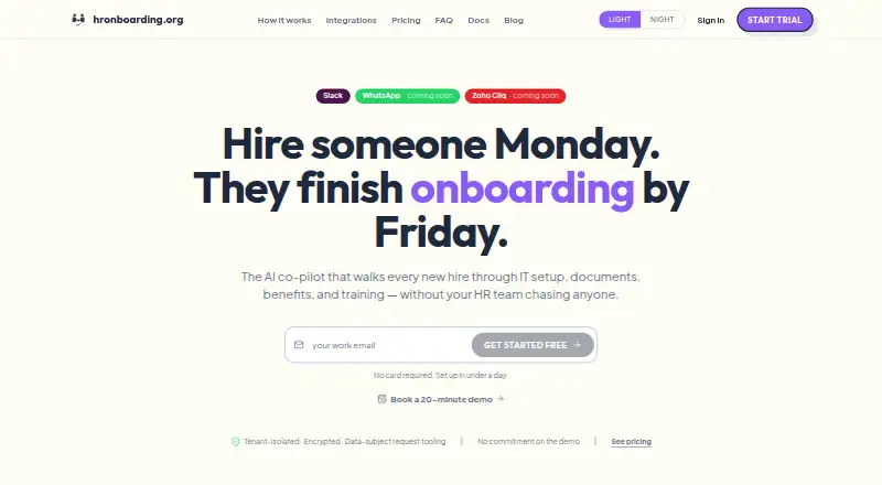 HR Onboarding screenshot