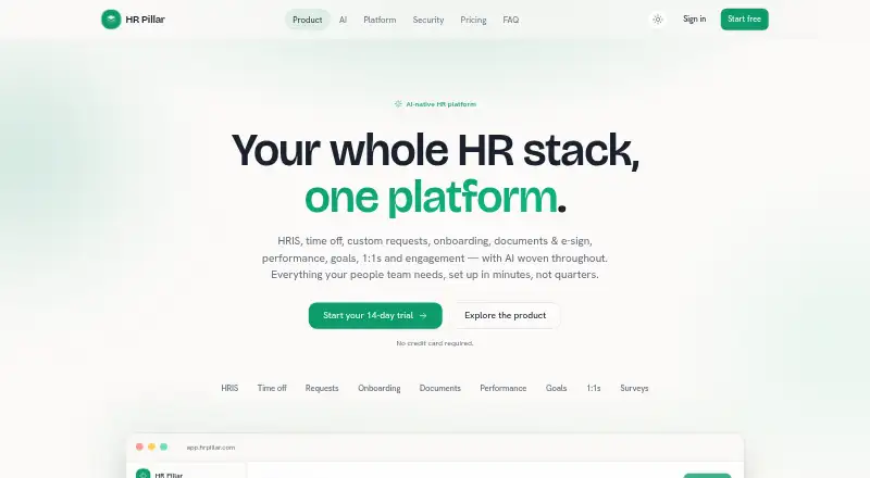HR Pillar screenshot