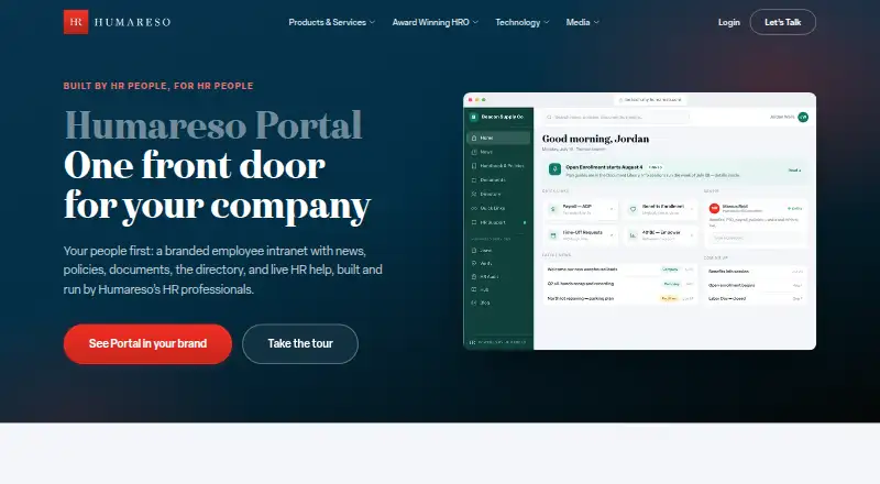 Humareso Portal screenshot