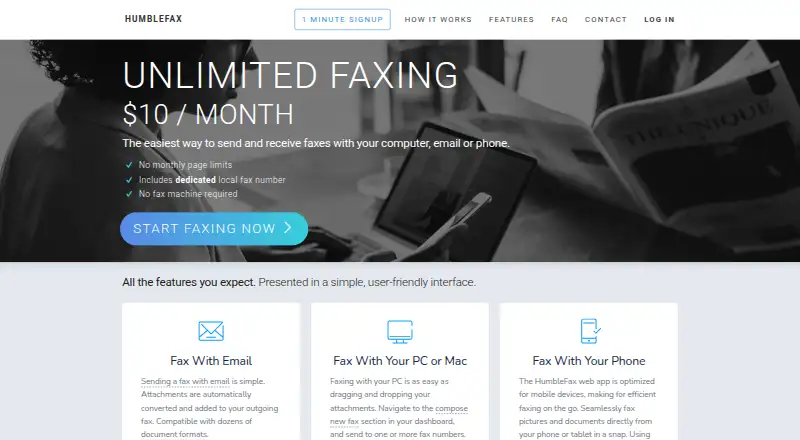 HumbleFax screenshot