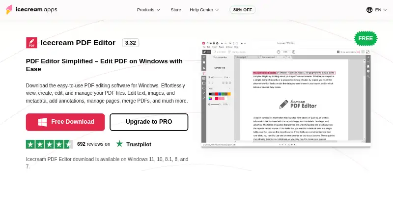 Icecream PDF Editor screenshot