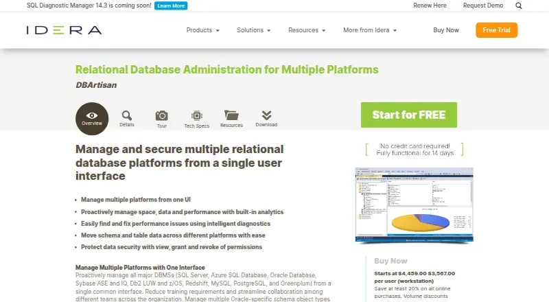 DBArtisan screenshot