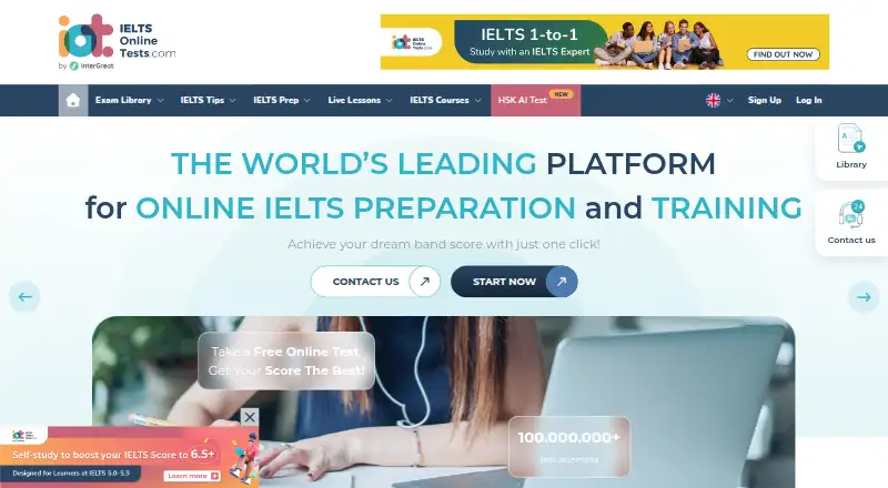 IELTS Online Tests screenshot