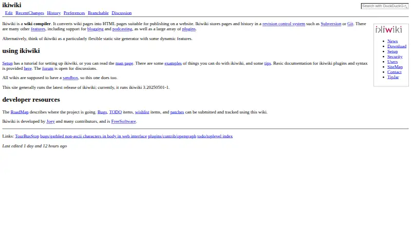 ikiwiki screenshot