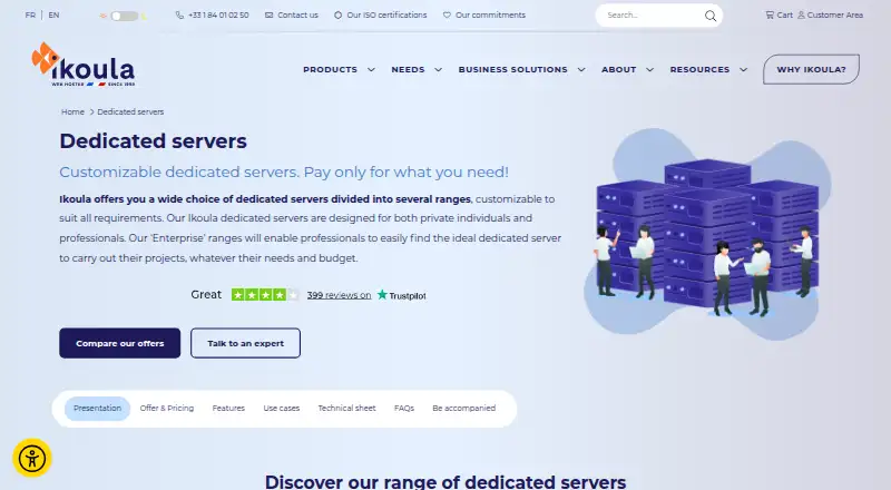Ikoula Dedicated Servers screenshot