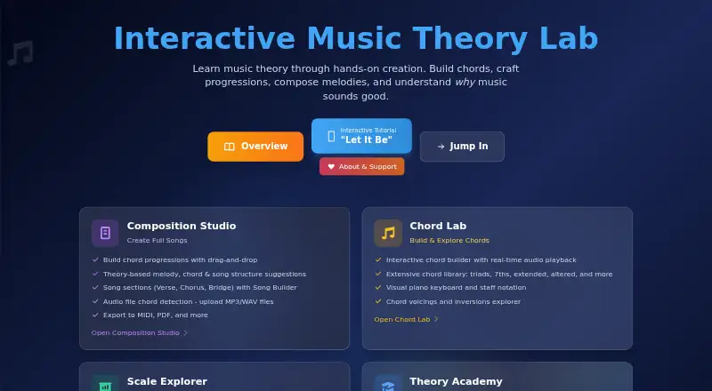 Interactive Music Theory Lab screenshot