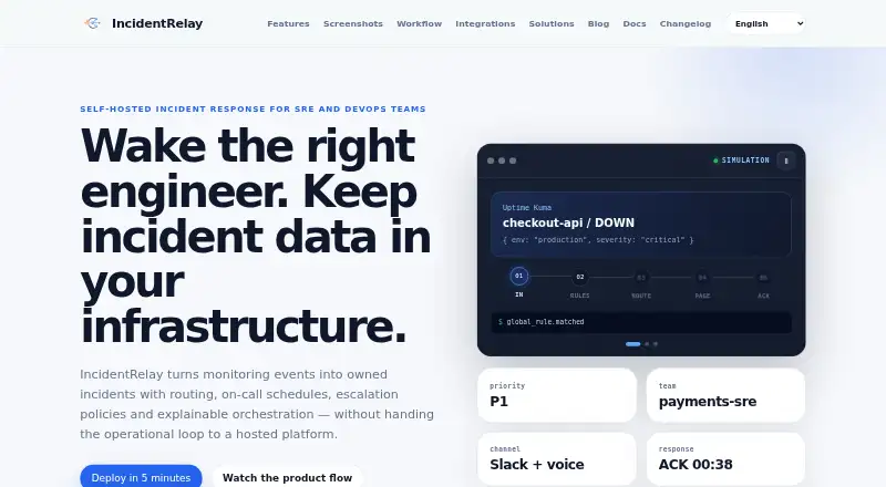 IncidentRelay screenshot