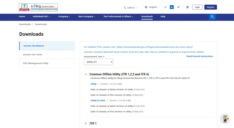 Common Offline Utility for ITR screenshot