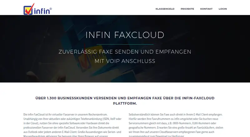 infin FaxCloud screenshot