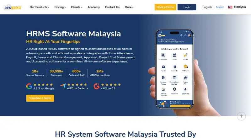 Info-Tech HRMS screenshot