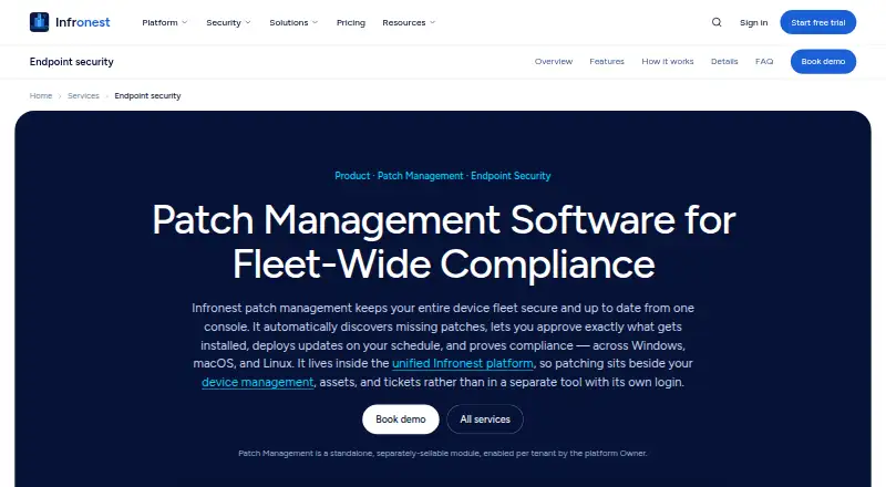Infronest Patch Management screenshot