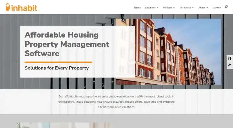 Inhabit Affordable Housing Software screenshot