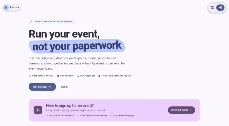 Inscriva screenshot