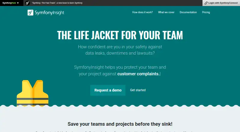 SymfonyInsight screenshot
