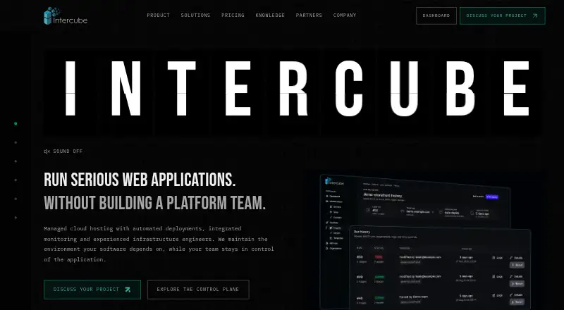 Intercube Managed Cloud Hosting screenshot