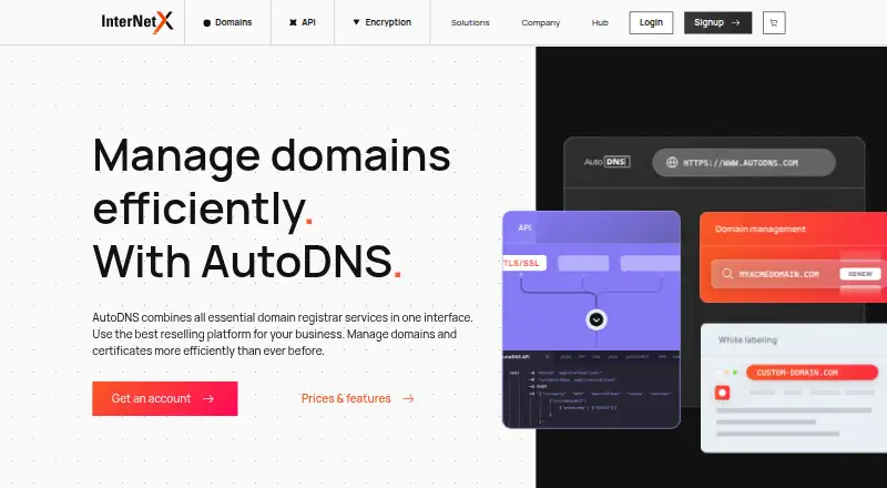 InterNetX AutoDNS screenshot
