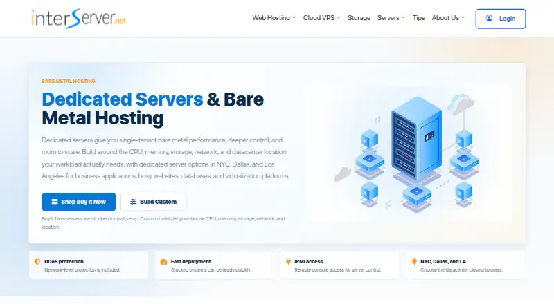 InterServer Dedicated Servers screenshot