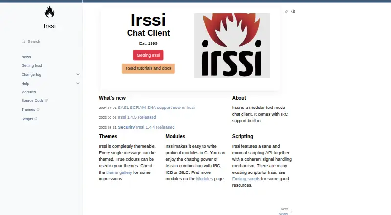 Irssi screenshot