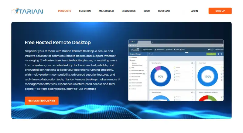 ITarian Remote Desktop screenshot