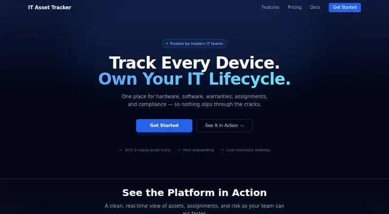 IT Asset Tracker screenshot